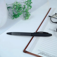 Streamlined Black Pen with Personalized Engraving by Laser Art - A Versatile Gift for Everyday Use or Professional Endeavors