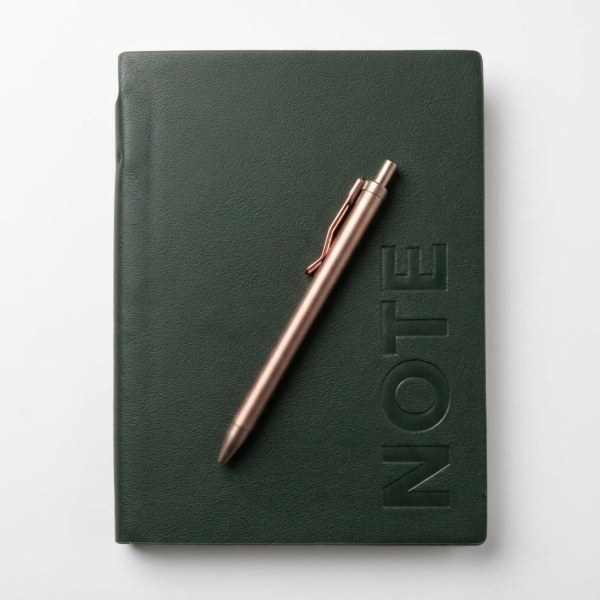 A5 Premium Green Leather Diary Notebook with Metal Ball Pen | Executive Journal for Office, Business, Meetings & Personal Use