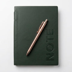 A5 Premium Green Leather Diary Notebook with Metal Ball Pen | Executive Journal for Office, Business, Meetings & Personal Use