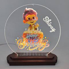 LASER ART Customized LED Night Lamp for Kids | Personalized Acrylic Table Lamp for Bedroom, Study Room, Office & Living Room | Unique Birthday Gift with Engraved Name | Night Light for Desk