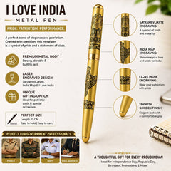 Government Style Metal Ball Pen | Official Look Executive Gift | Luxury Writing Instrument