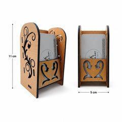 Designer Business Card Stand for Office Table | Laser Cut Decorative Card Organizer
