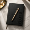 A5 Hardcover Leather Diary with Pen – Black Executive Notebook