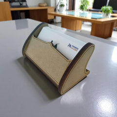 Business Card Stand for Office Desk | Wooden Card Organizer | Visiting Card Display Stand