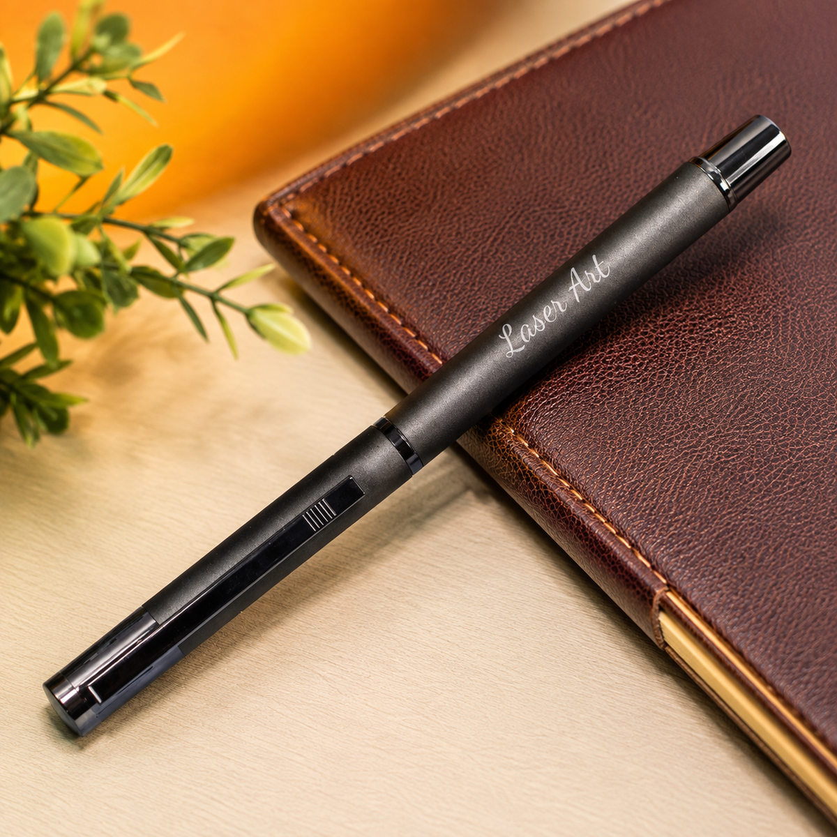 Personalized Pen with Name – Classic Metal Black Personalized Ball Pen