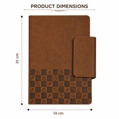 PU Leather Diary Notebook – 200 Pages Premium Journal for Daily Writing, Work Notes, Goals, Planning & Personal Journal | Elegant Hardcover Notebook for Men & Women
