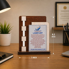 wooden trophy
