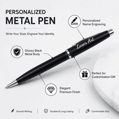Personalized Pen with Name Engraving | Premium Customized Laser Engraved Ball Pen