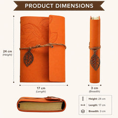 Premium PU Leather Journal Notebook with String Closure | Vintage Writing Diary for Travel, Office, College & Gift