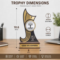 premium wooden MDF trophy