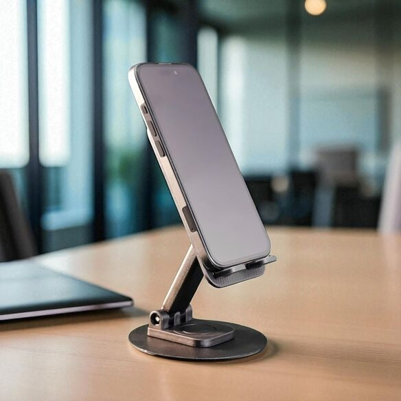 Mobile Stand for Table 360 Degree Rotatable Adjustable Foldable Mobile Holder | Desk Phone Stand for Online Class & Office Use