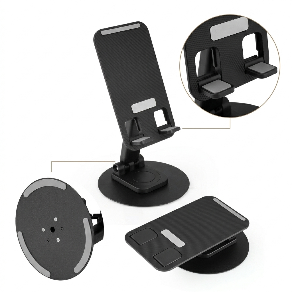Foldable Mobile Phone Stand with Adjustable Angle for Office & Home